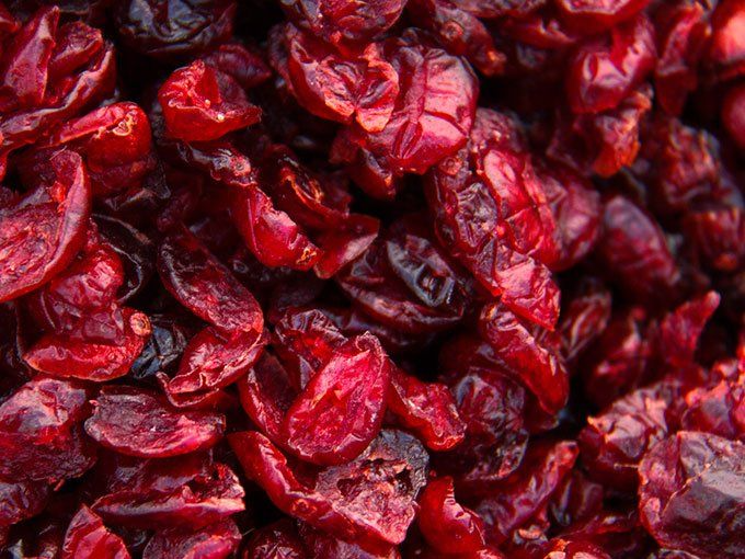 Pasas de arándanos rojos