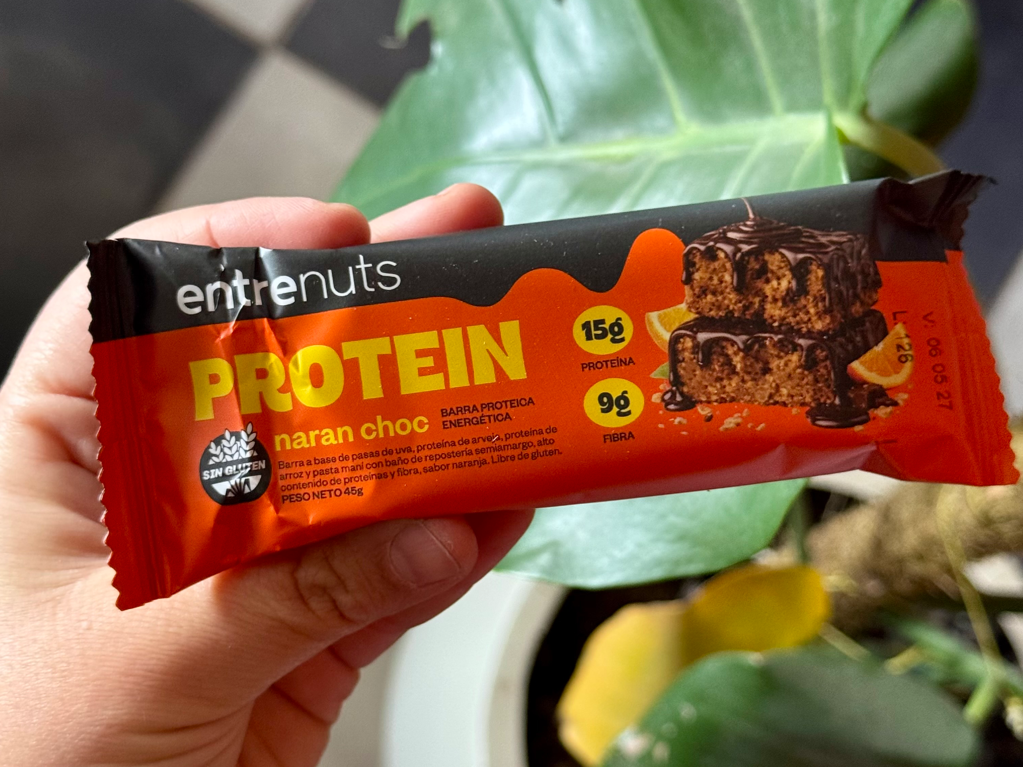 Barrita proteica naran choc