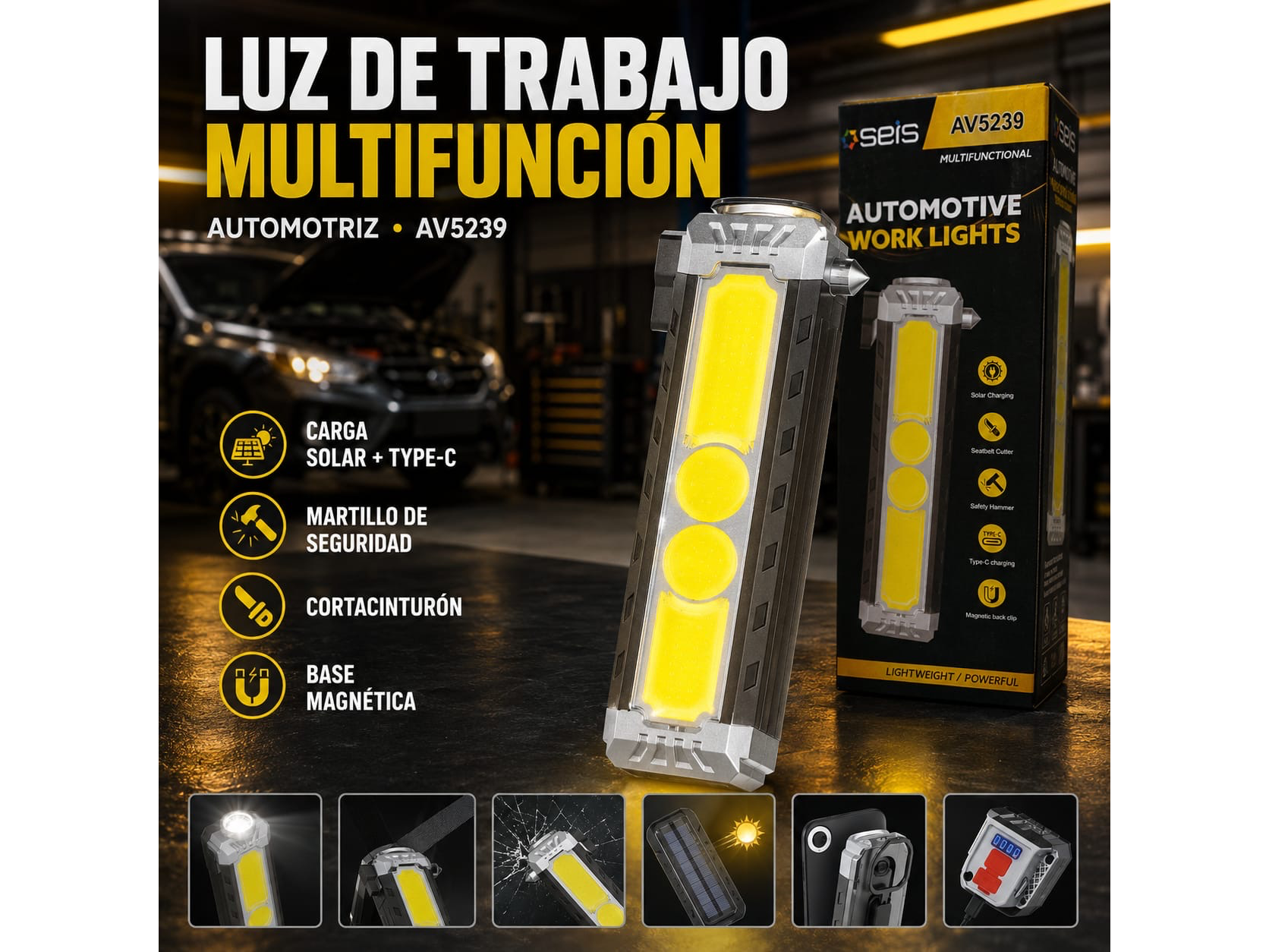 Luz de trabajo Automotriz multifuncion