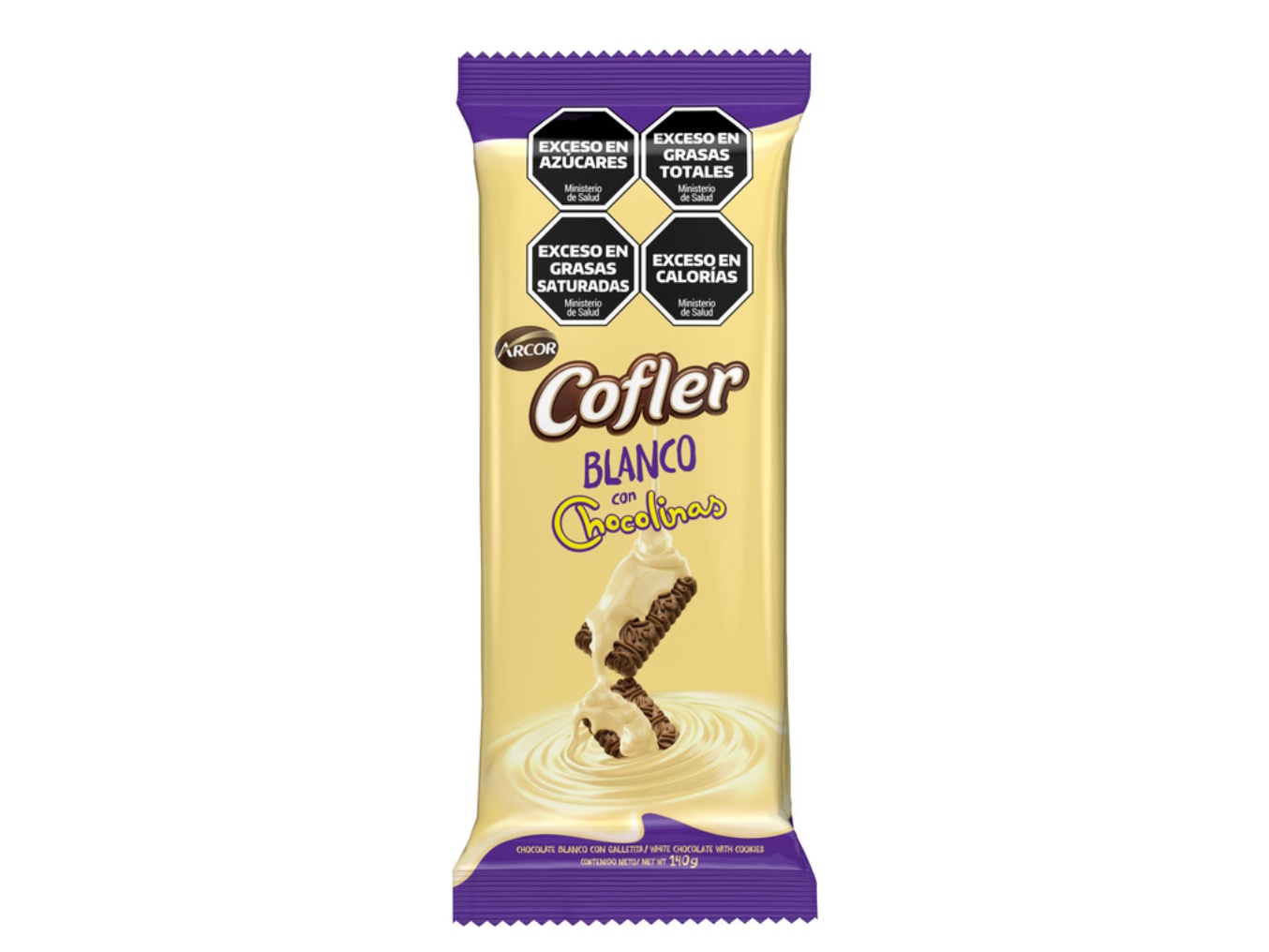Cofler blanco con chocolinas 🔥 55gr