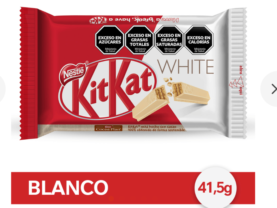 Oblea White 4 Fingers Kitkat x 41.5 Gr