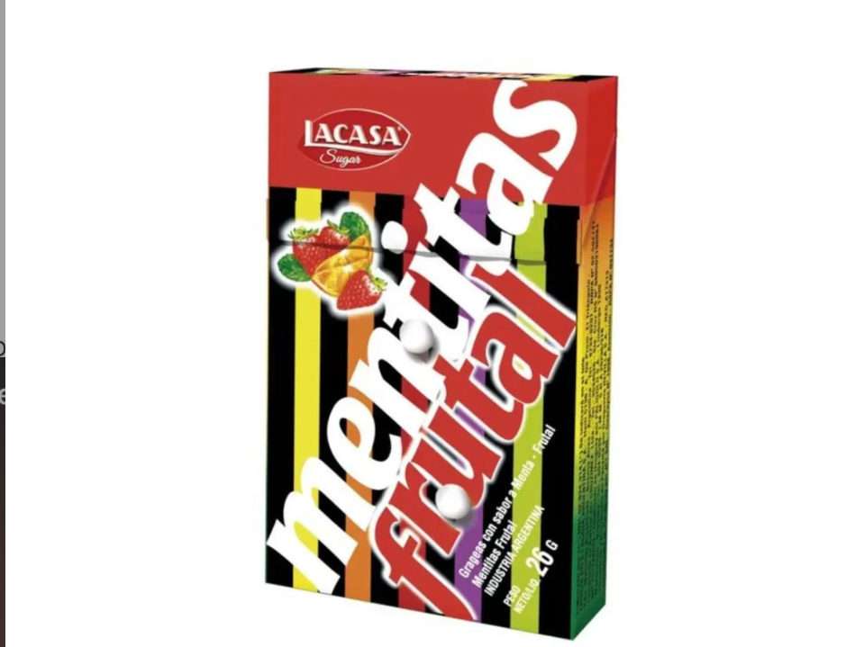 Pastilla Frutal Mentitas 26 Gr.