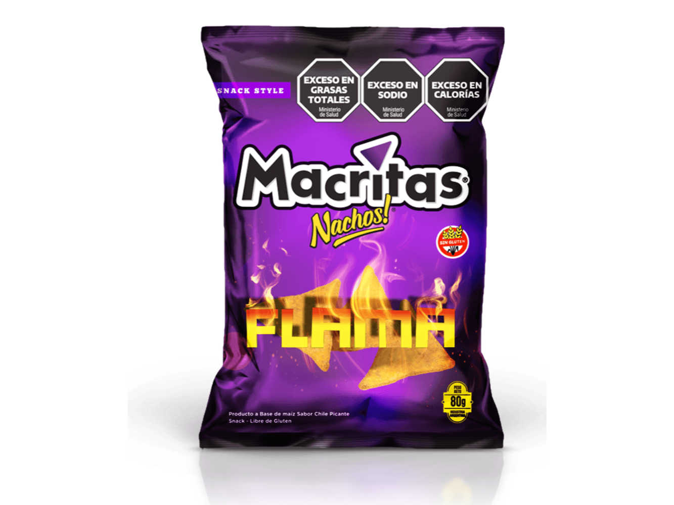 Macritas nachos chile picante 80g