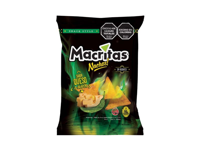 Macritas nachos queso y jalapeño 50gr
