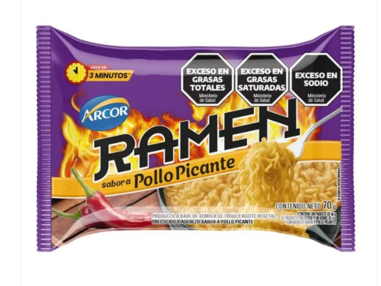 RAMEN ( fideos instantáneos) - sabor Pollo picante 🌶️ 🫕