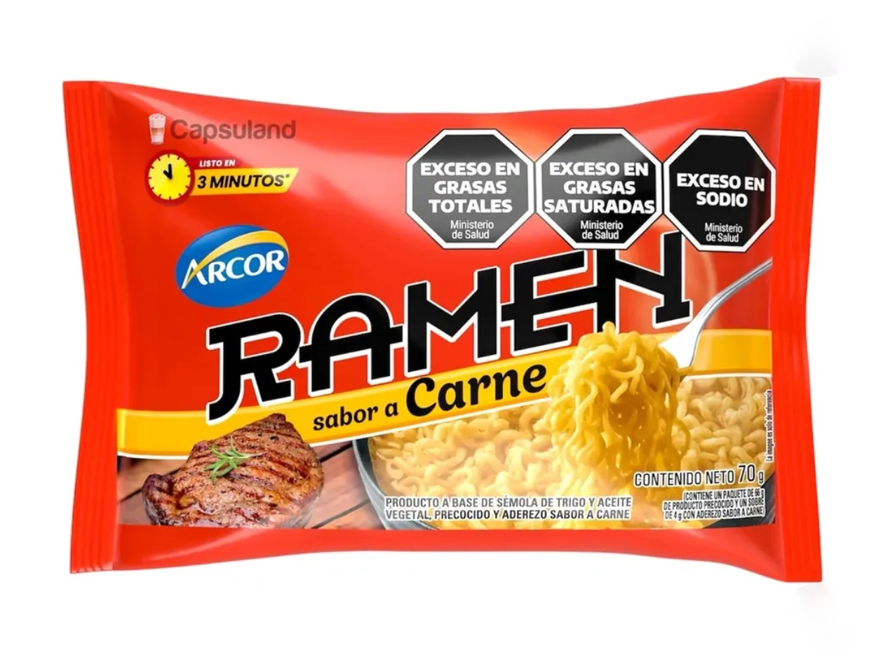 RAMEN ( fideos instantáneos) - sabor Carne 🍜🍖