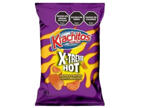 Krachitos X-TREME HOT papas corte americano 55g