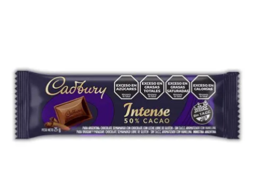 Cadbury Intense 50% Cacao x25gr