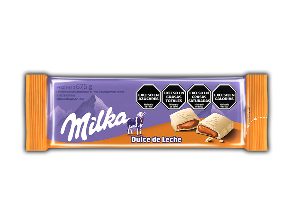 Milka blanco relleno dulce de leche 67,5g