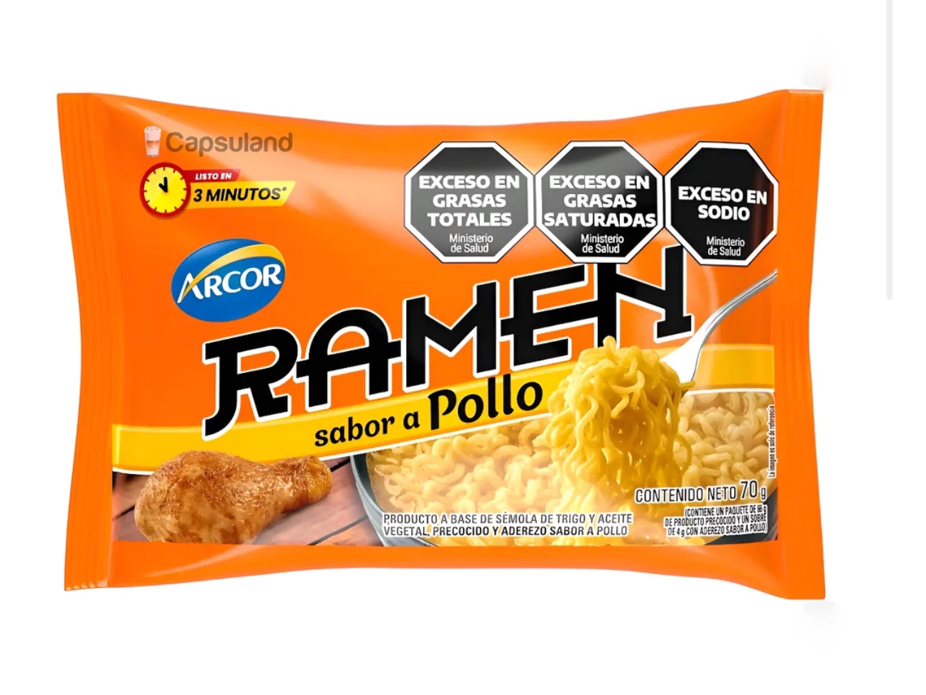 RAMEN ( fideos instantáneos) - sabor pollo 🐥 🍜