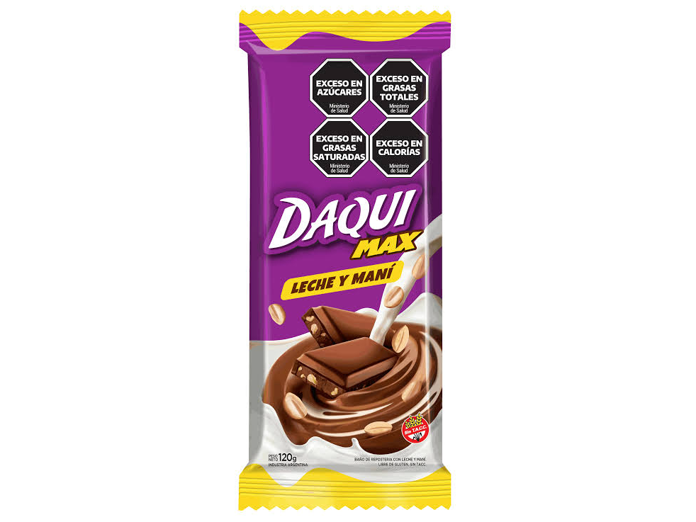 Chocolate Daqui leche y mani 120g