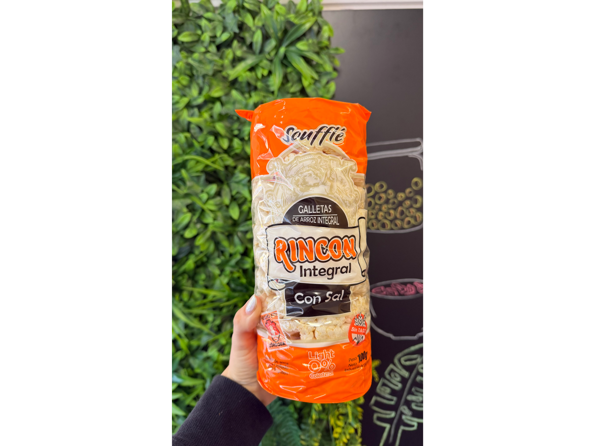 Disco de arroz integral con sal