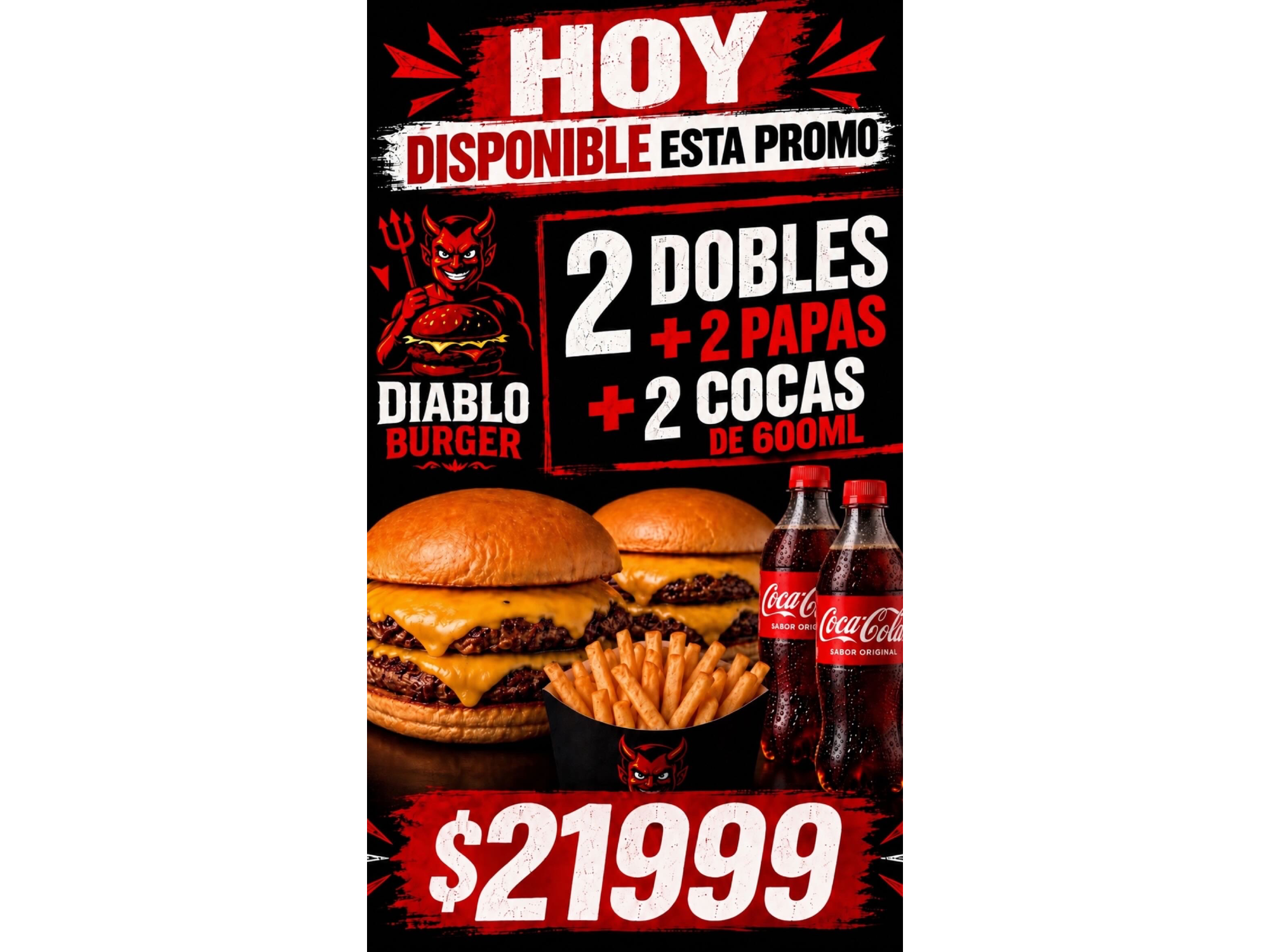 2 dobles + 2 coca