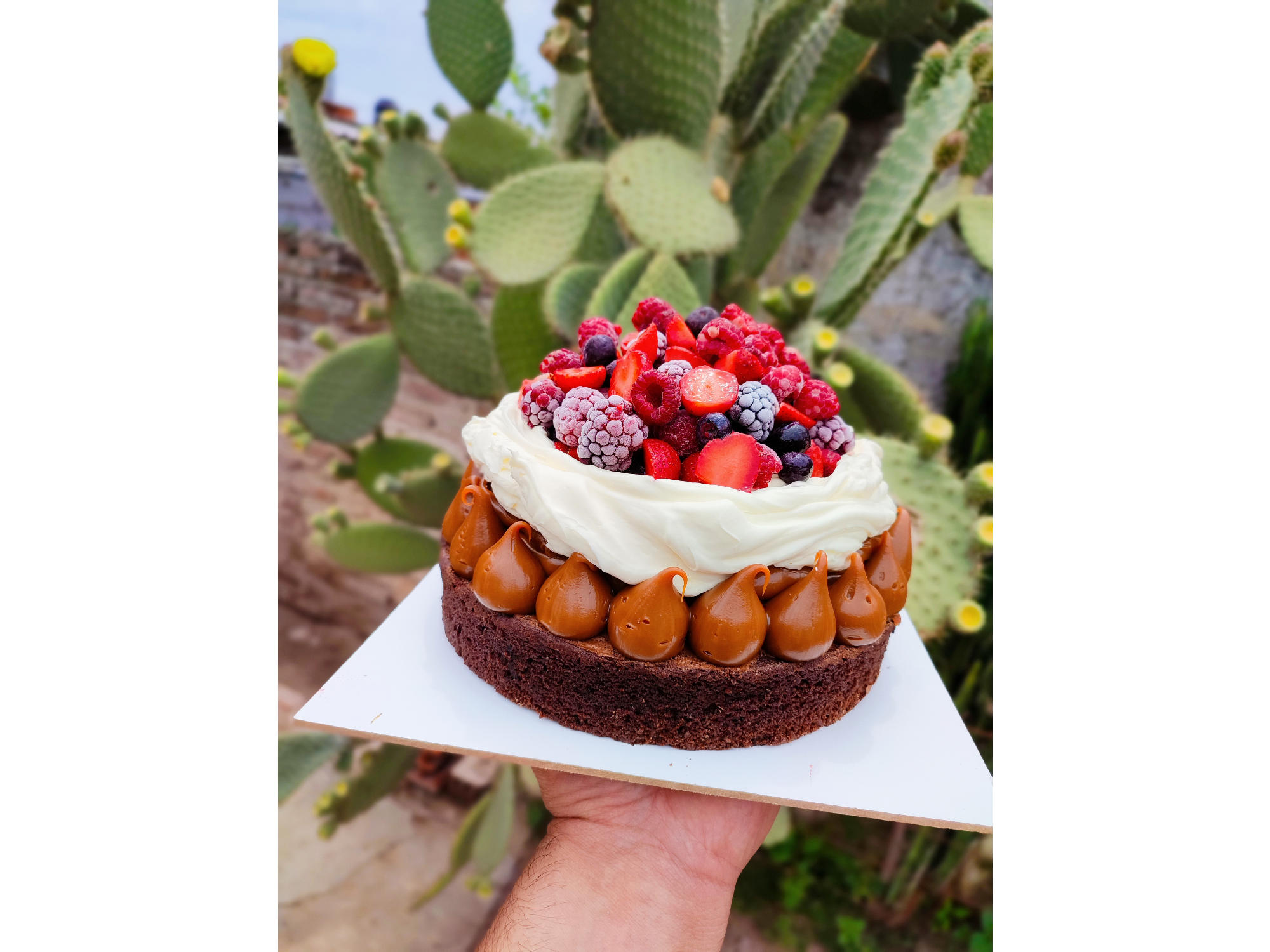 BROWNIE CON FRUTOS ROJOS