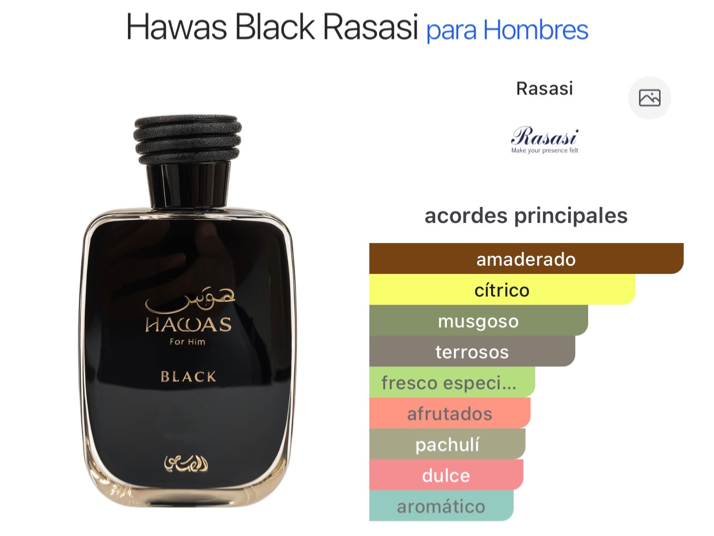 RASASI HAWAS BLACK