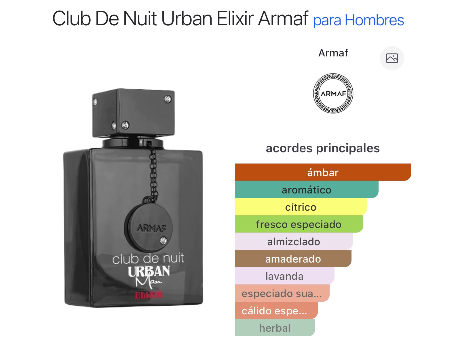 ARMAF CLUB DE NUIT URBAN ELIXIR