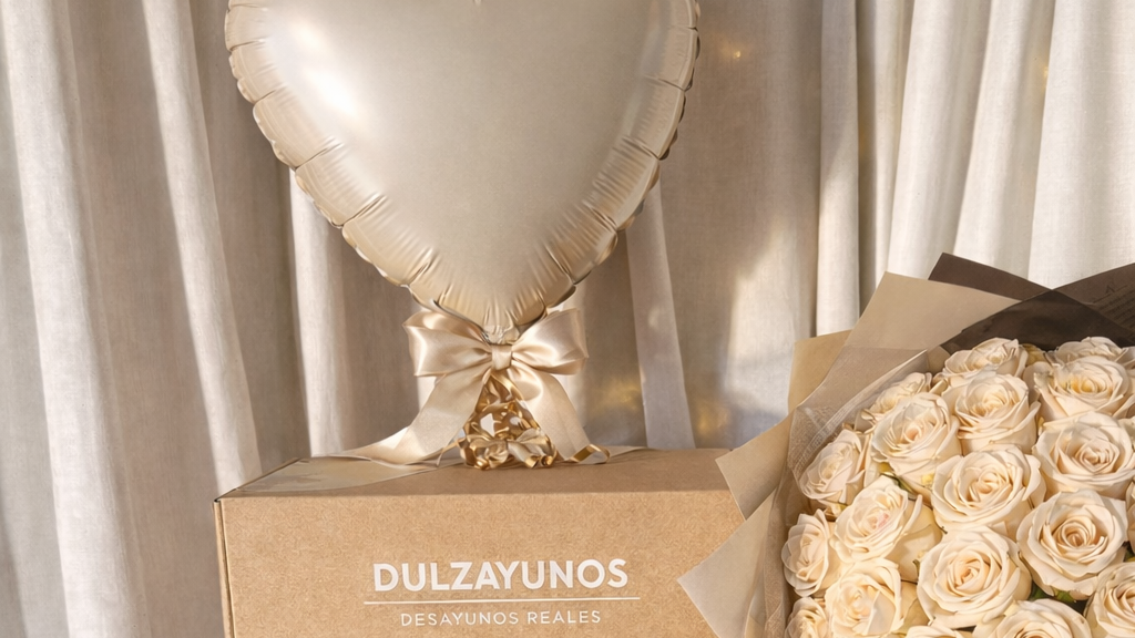 Flores, peluches y globos