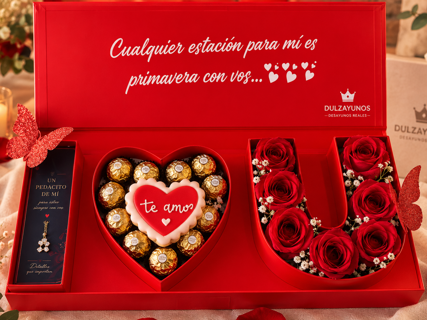 I love you | Caja Premium con bombones