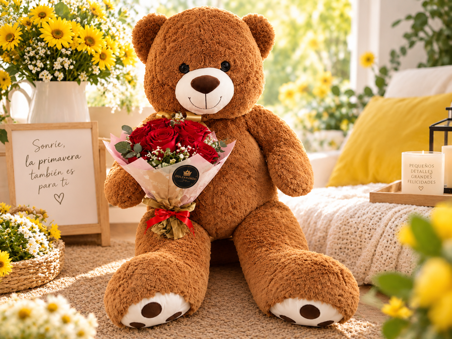 Oso Gigante| Ramo de Rosas Eternas