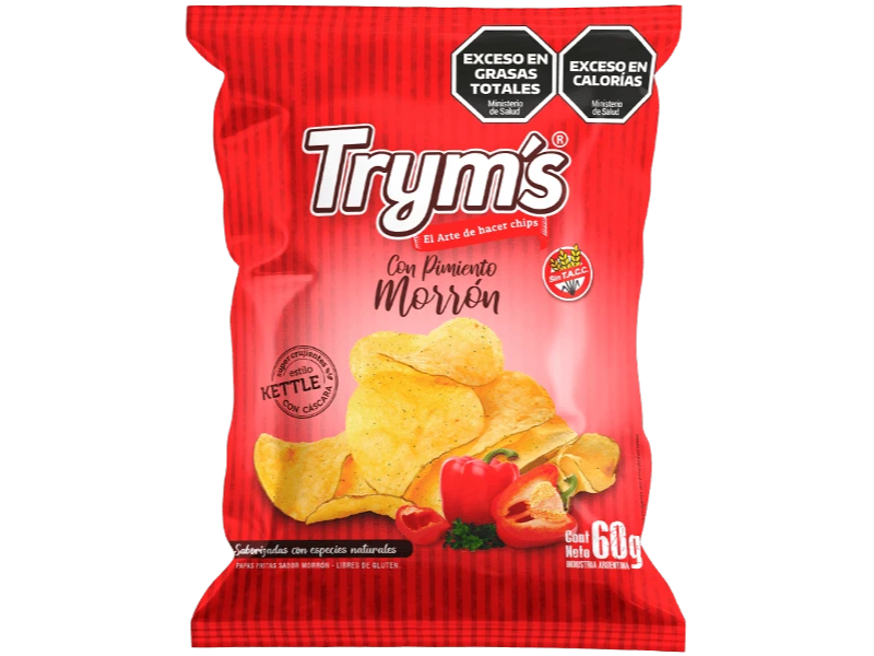 Tryms Papas Pimiento y morrón 60 g | Sin Tacc