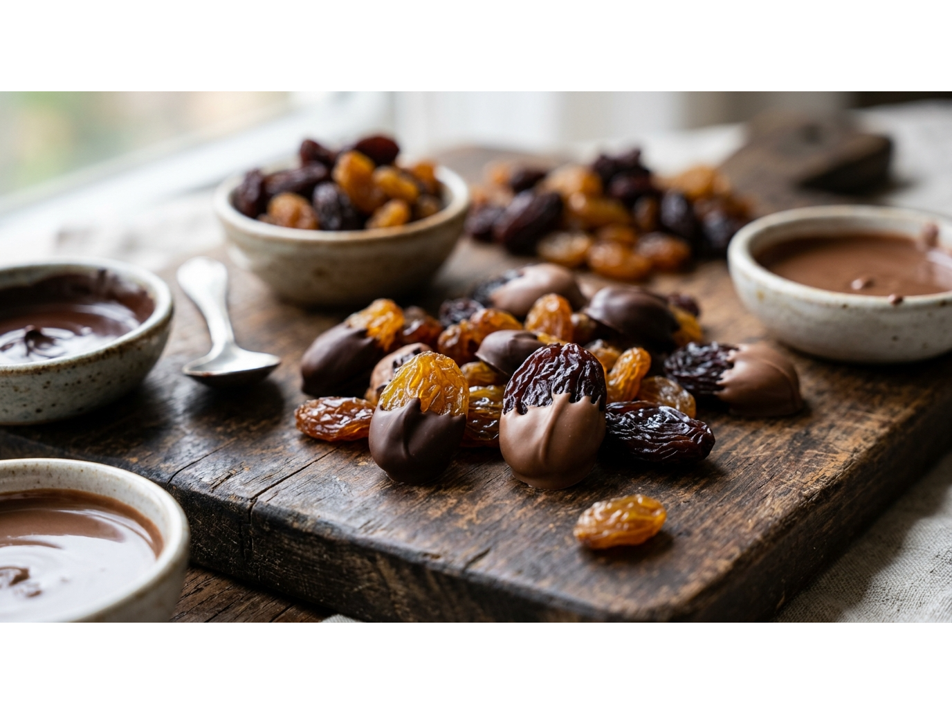 Pasas morochas con Chocolate semiamargo x Kg