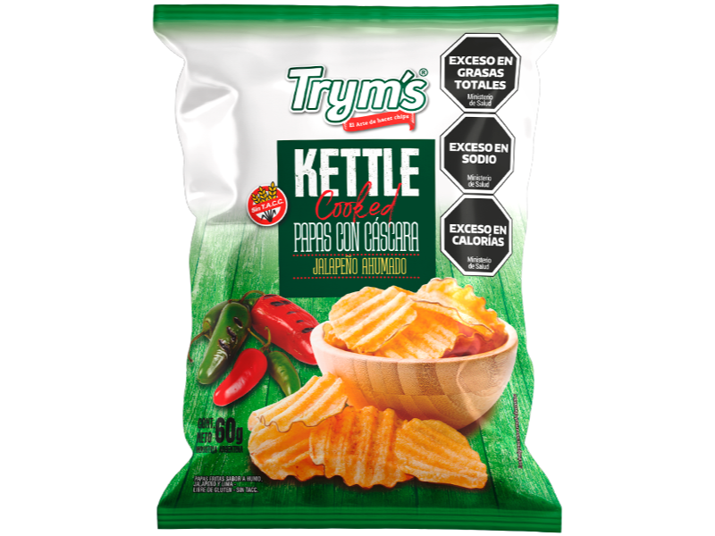 Tryms Papas Jalapeño Ahumado 60 g | Sin Tacc