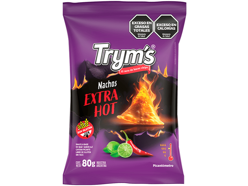 Nachos Tryms Hot 80 g | Sin Tacc