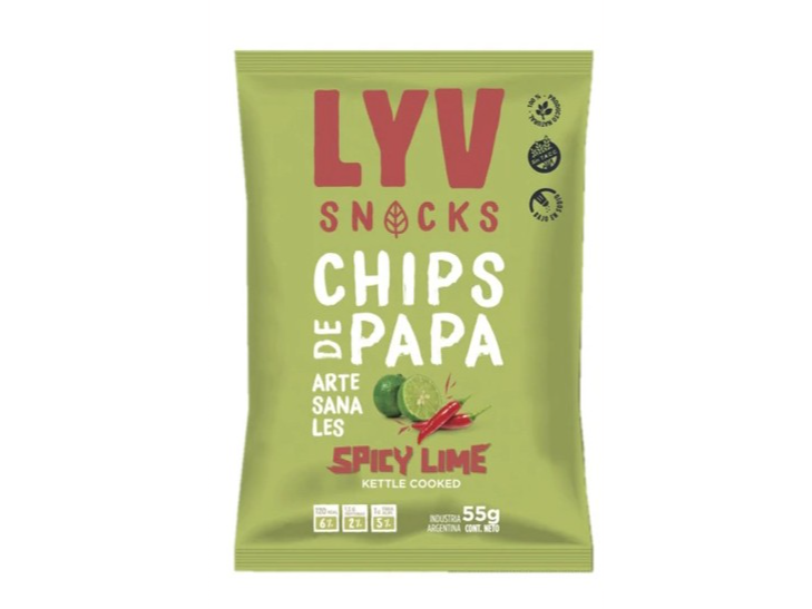 Lyv Chips de Papa Spicy Lime x 7 | Sin Tacc