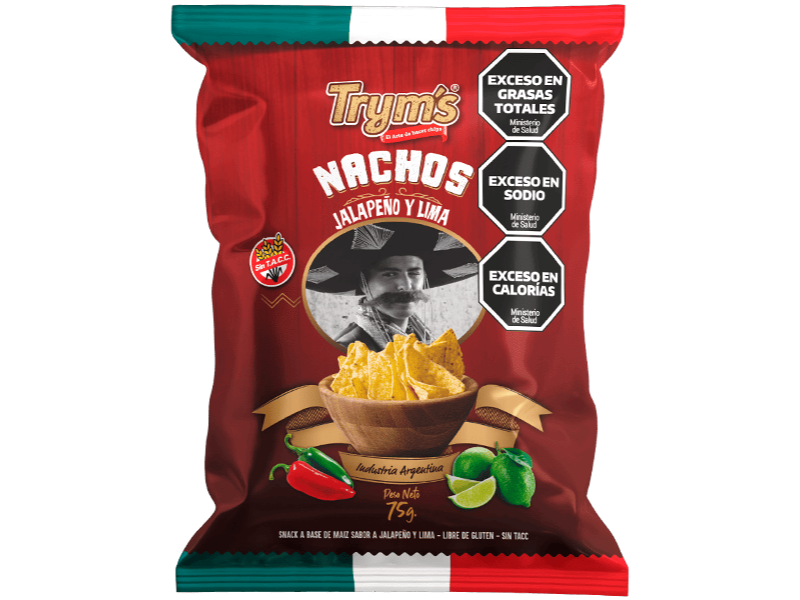 Nachos Tryms Jalapeño 75 g | Sin Tacc