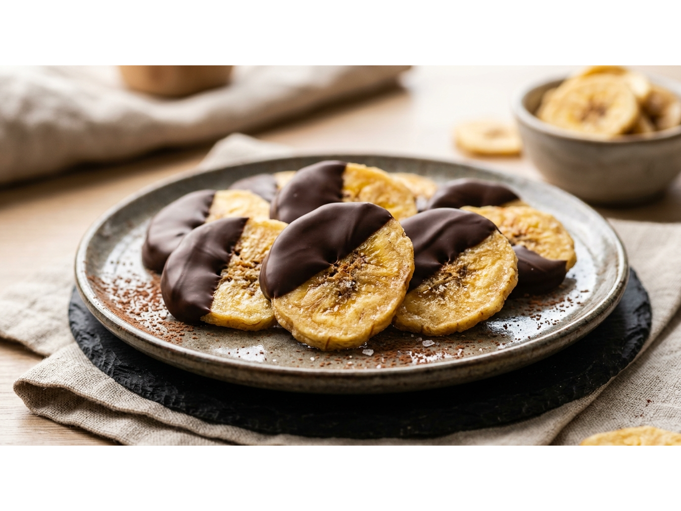 Banana con chocolate semiamargo x Kg