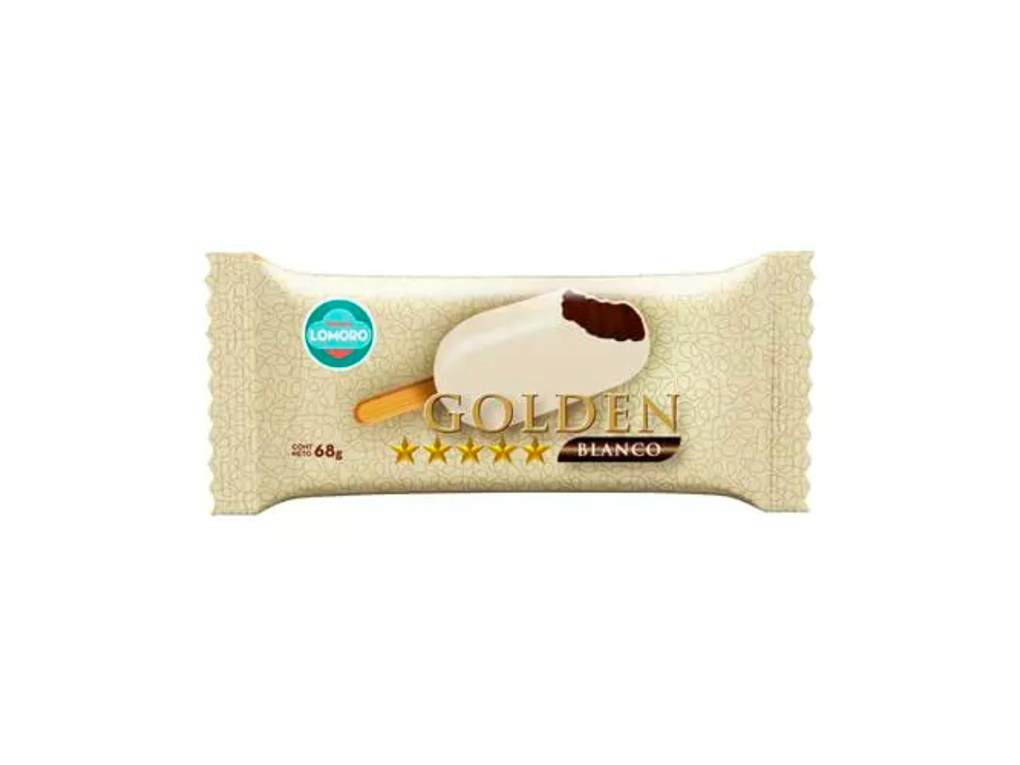Palito bombón golden blanco x12 un