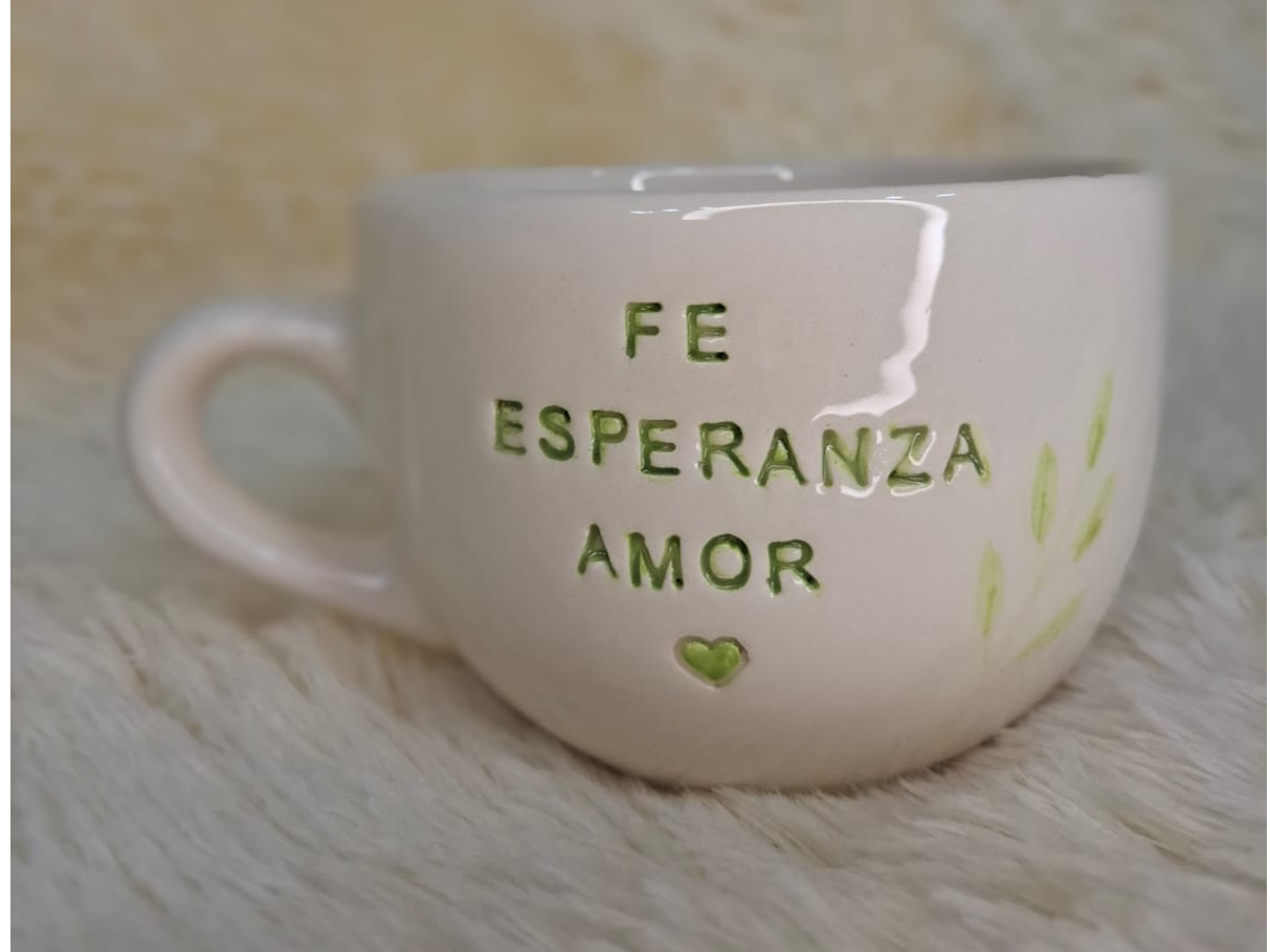 Tazon de Ceramica FE-ESPERANZA-AMOR