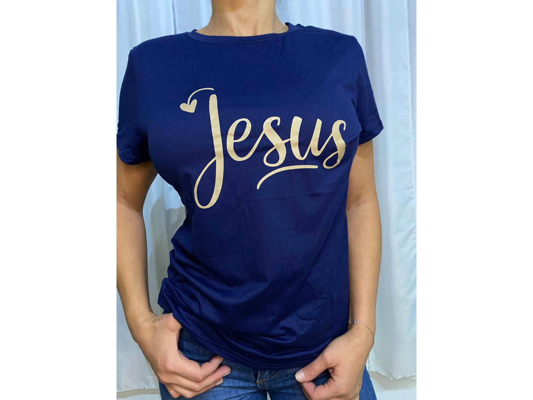 Remera Azul JESUS
