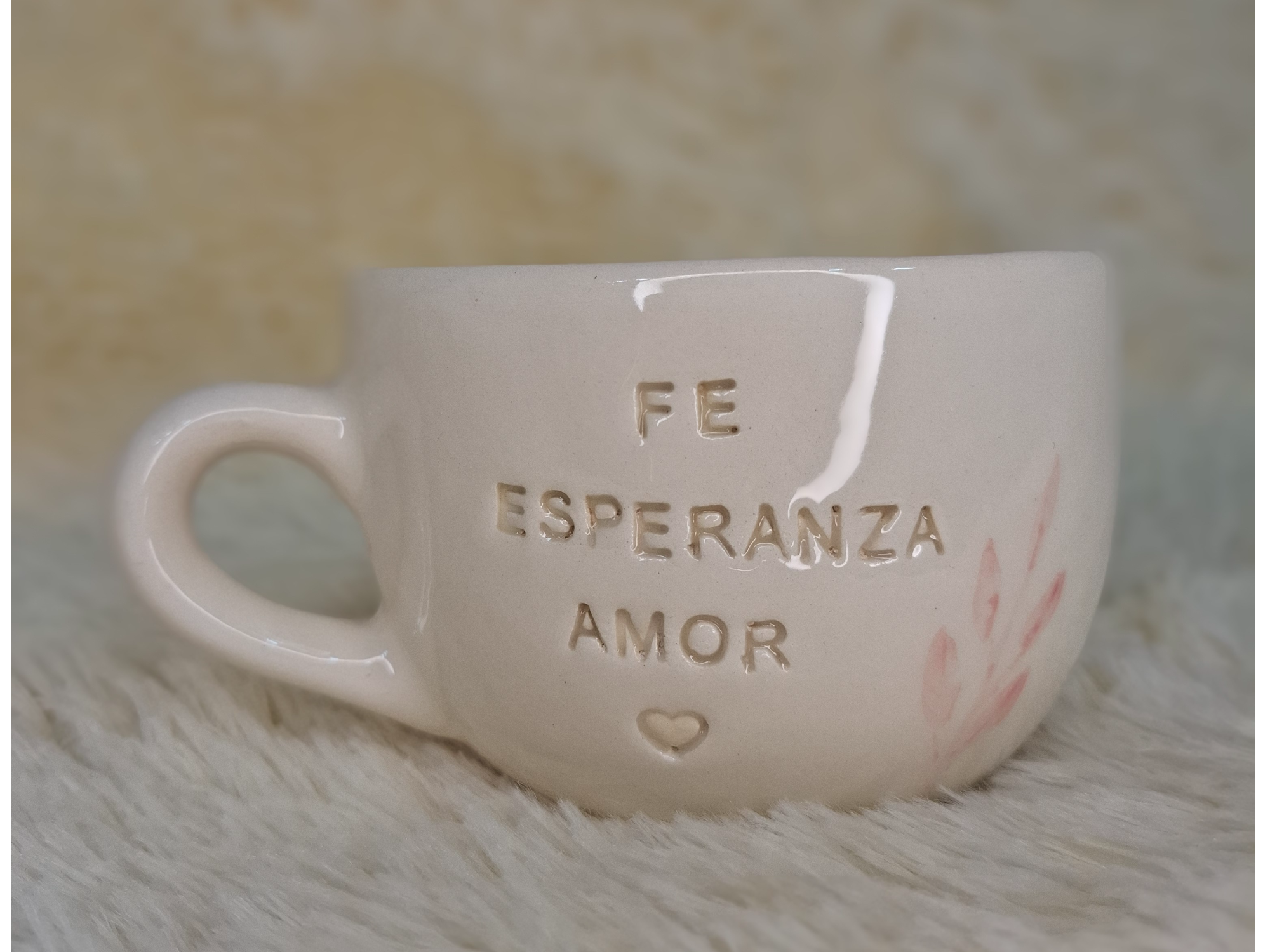 Tazon de ceramica  FE-ESPERANZA-AMOR