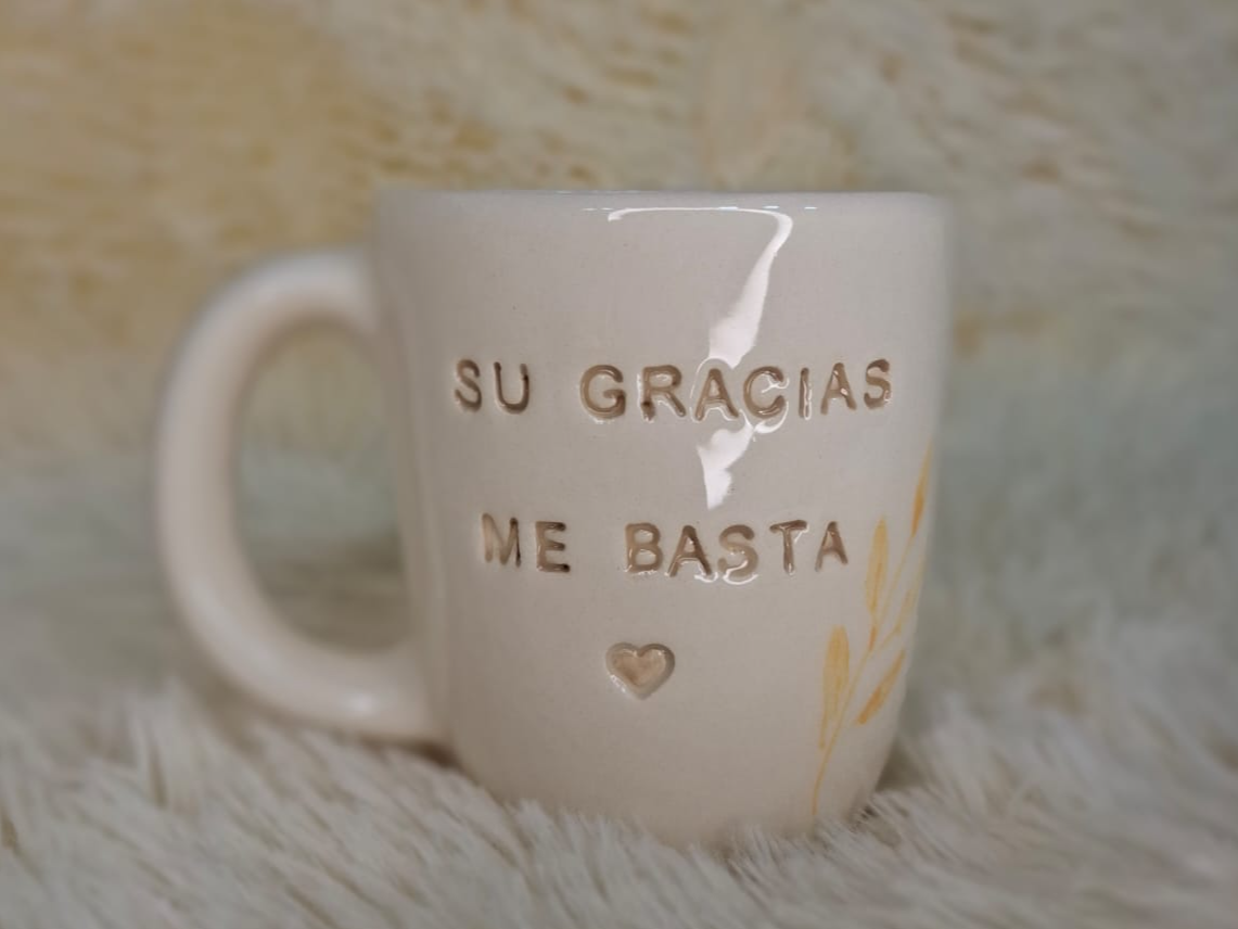 Tasa de Ceramica  SU GRACIA ME BASTA