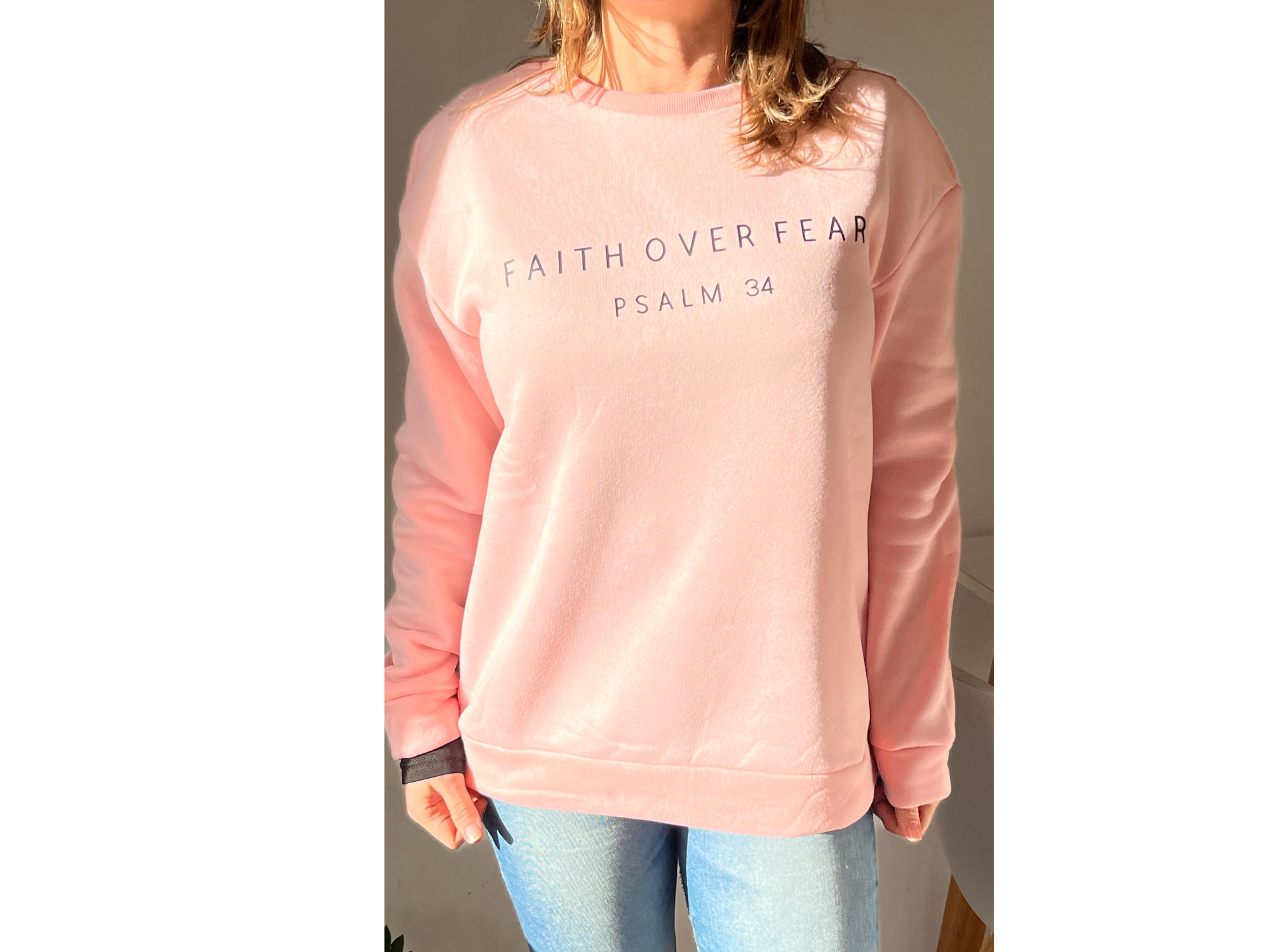 Buzo Rosa FAITH OVER FEAR