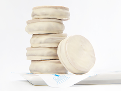 Alfajores de chocolate blanco