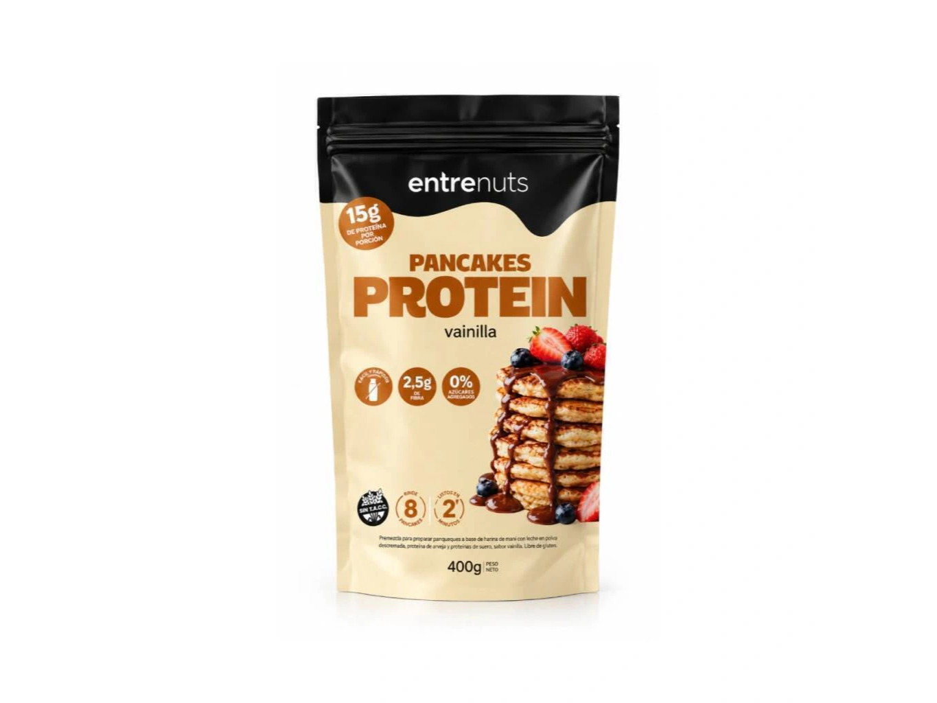 PANCAKES PROTEIN VAINILLA X 400GR ENTRENUTS