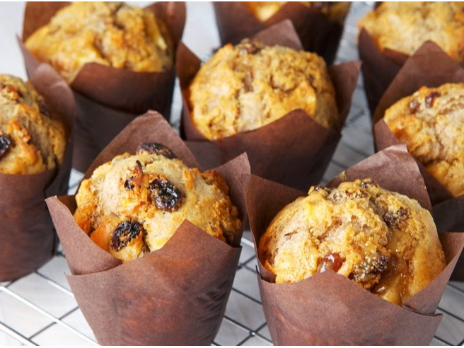 Muffin de remolacha y arándanos