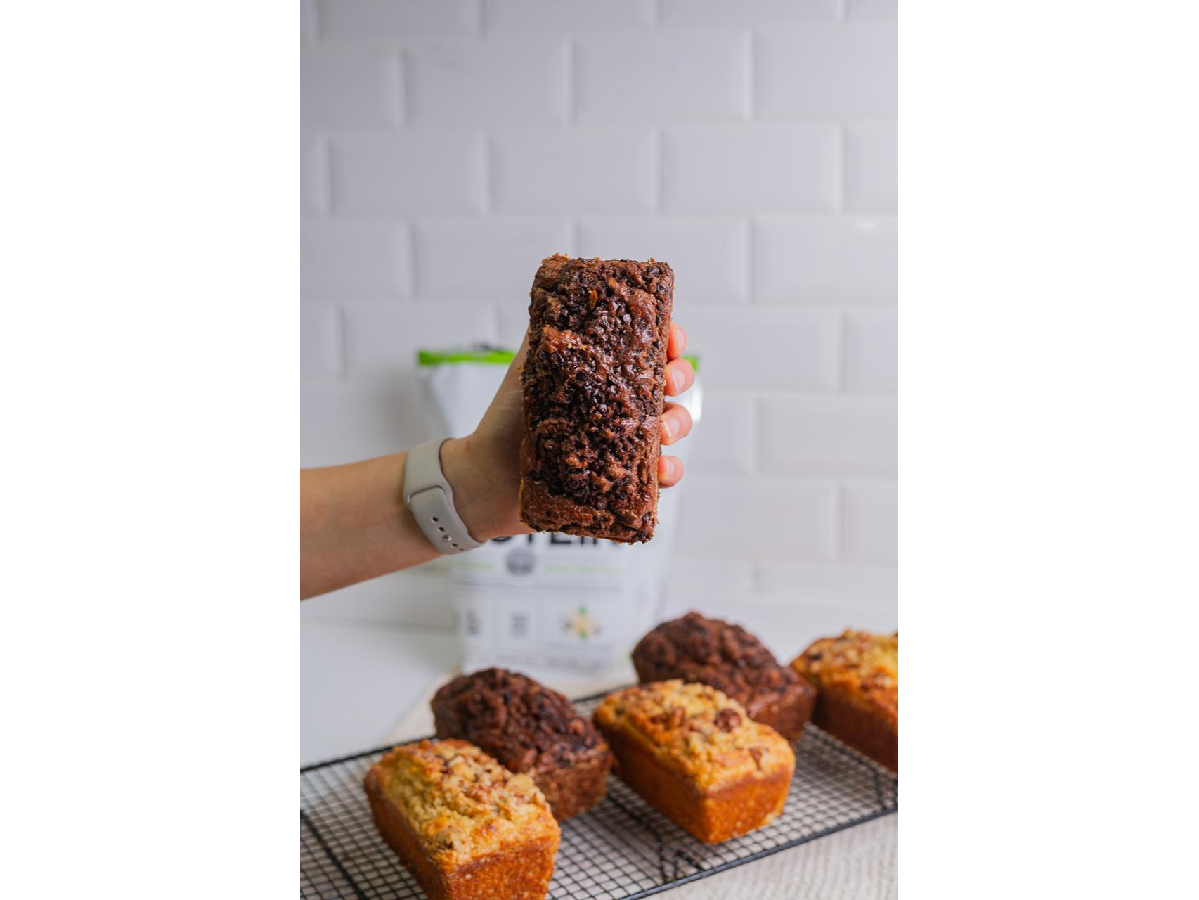 Budin keto de chocolate y nuez