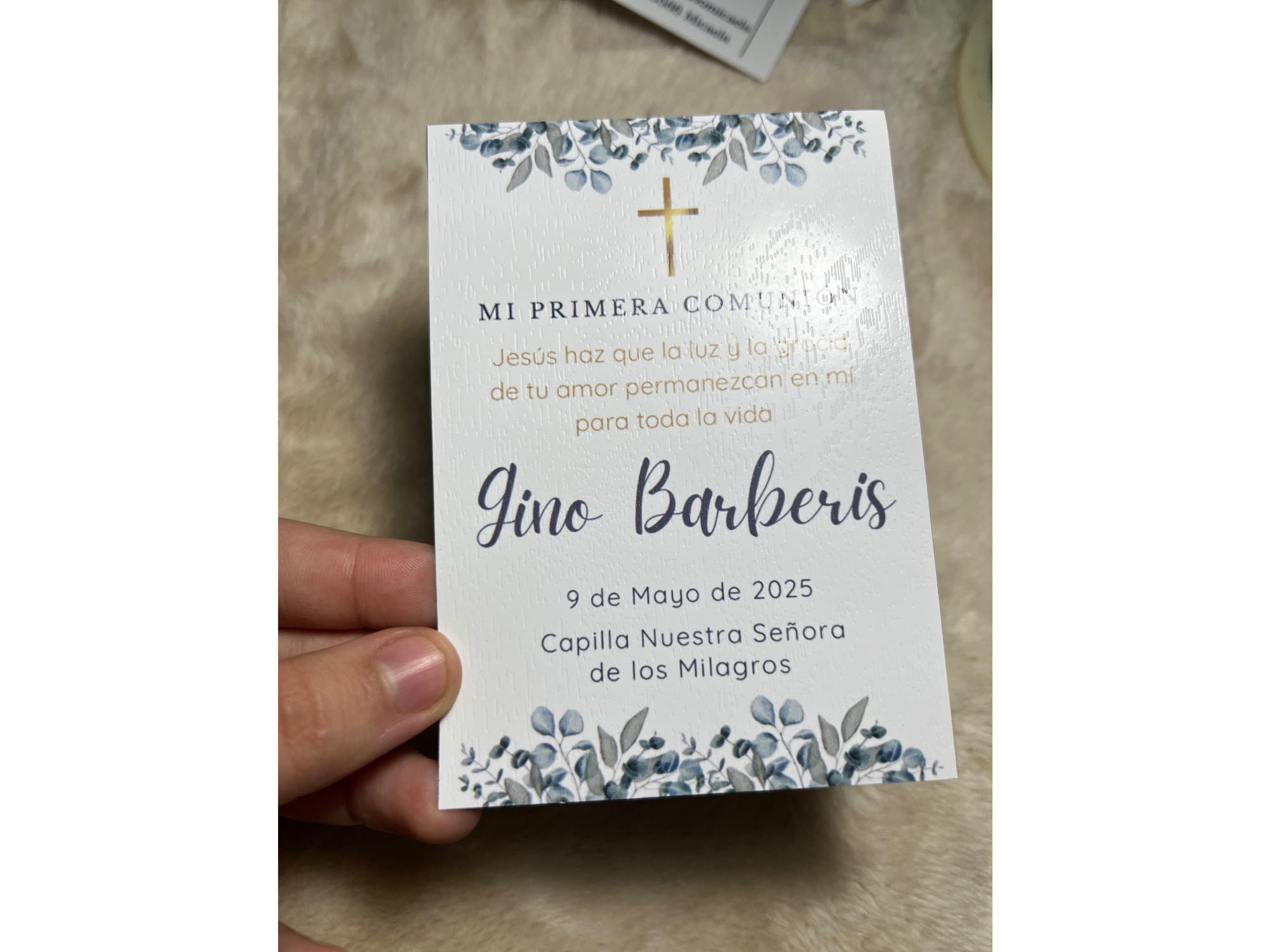 Tarjetas de Comunion