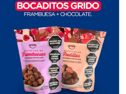2 bocaditos de frambuesa/frutilla