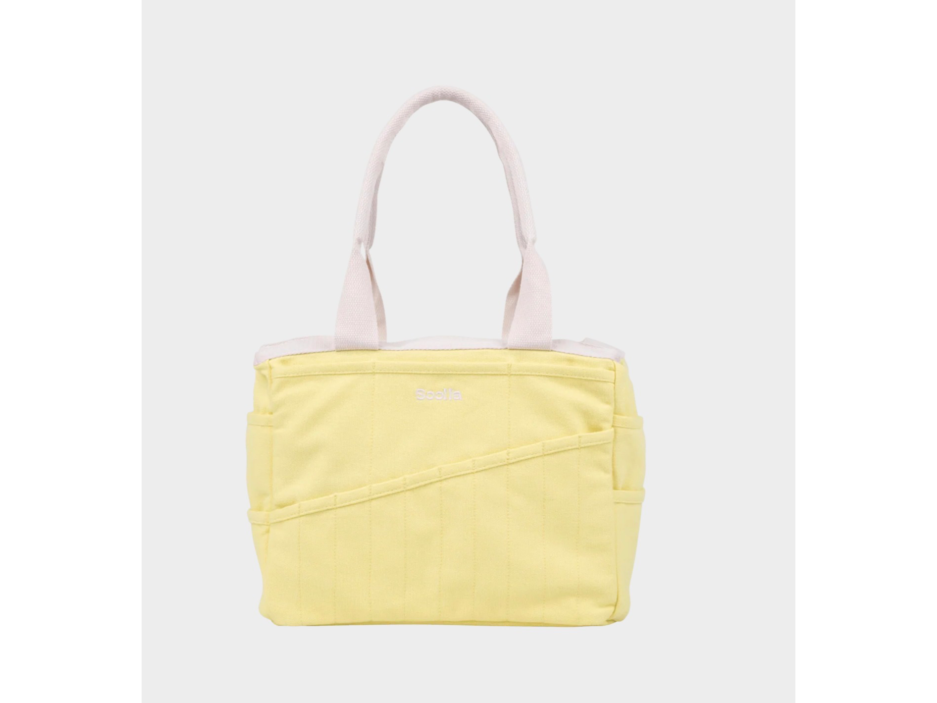 bolso amarillo y blanco