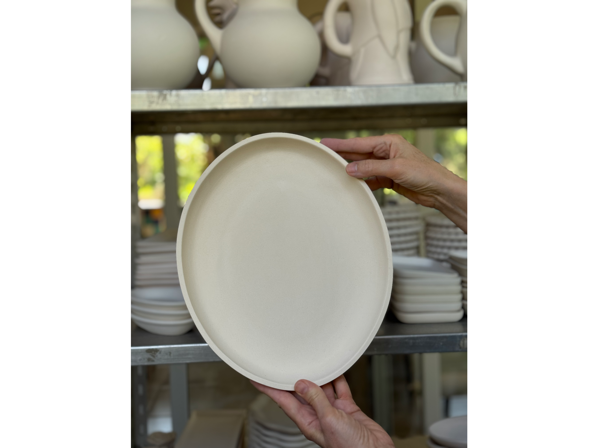 Bandeja ovalada XL con borde