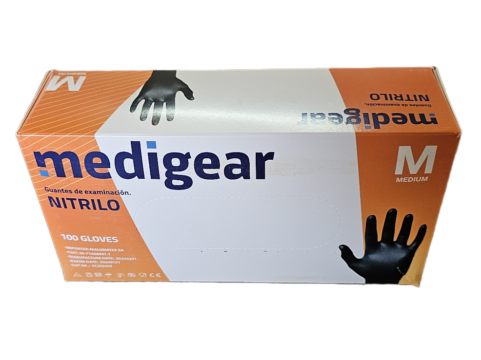 Guantes nitrilo negro
