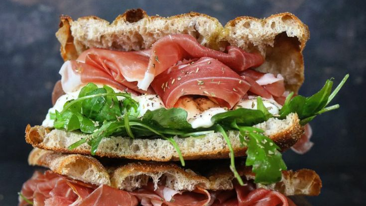 Sándwich de Schiacciata