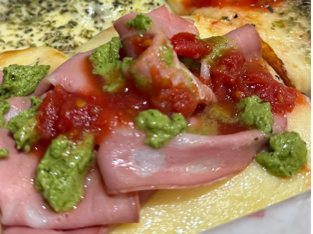 Mortadela y pesto