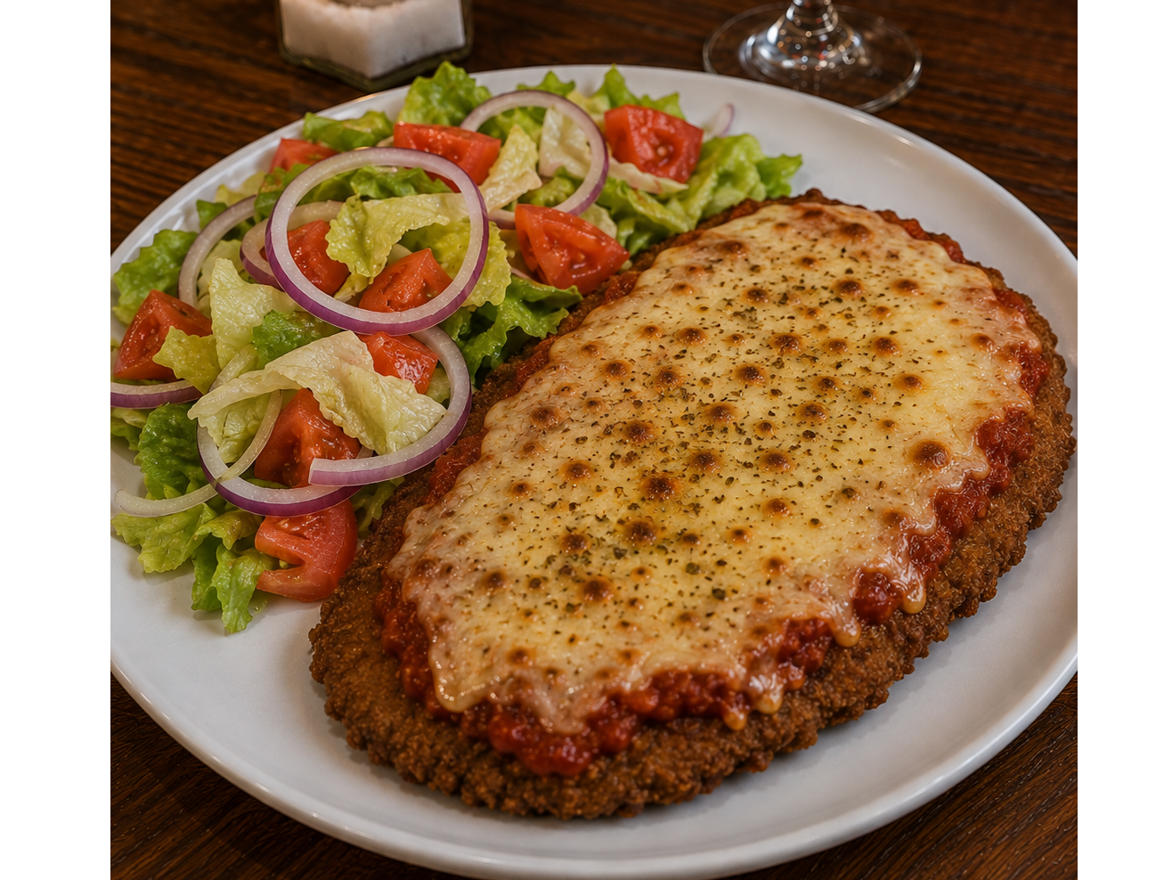Milanesa Napolitana  con ensalada