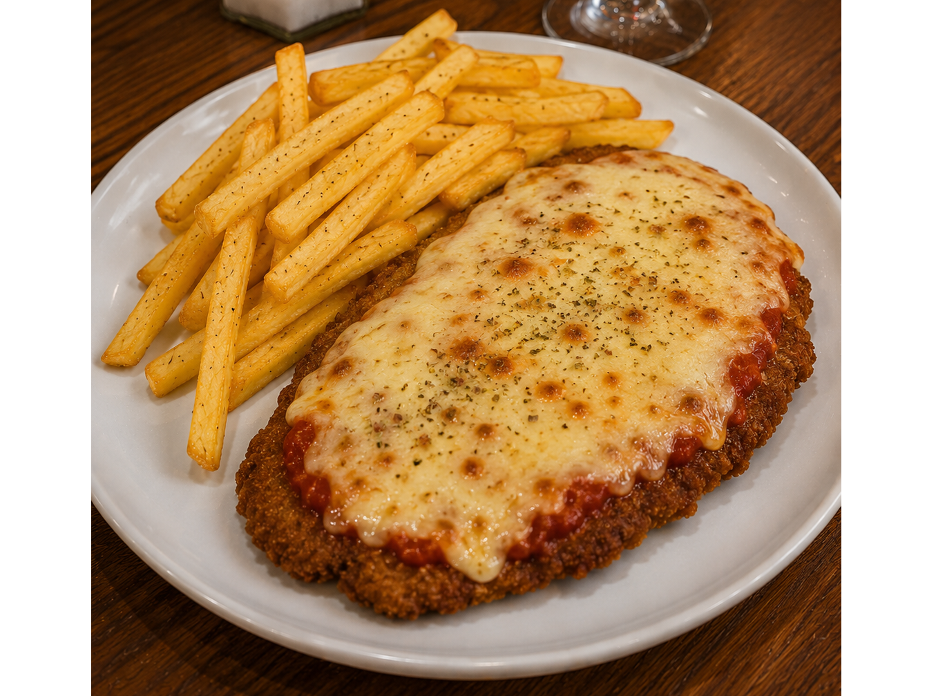 Milanesa Napolitana  con papas