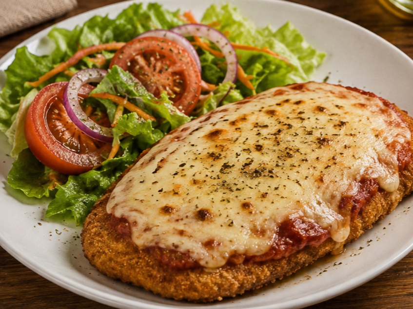Suprema Napolitana con ensalada